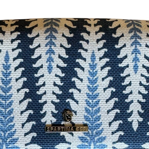 Spartina 449 Handbag Crossbody Purse Geometric Pattern 7"x 4 " Blues White EUC - Picture 12 of 16